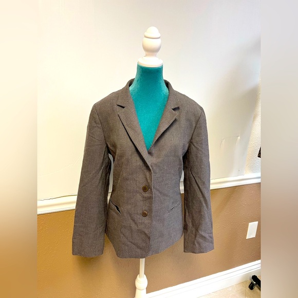 Lafayette 148 New York Jackets & Blazers - Lafayette‎ 148 New York 100% Wool Blazer Size 12 Brown Tailored Jacket Career
